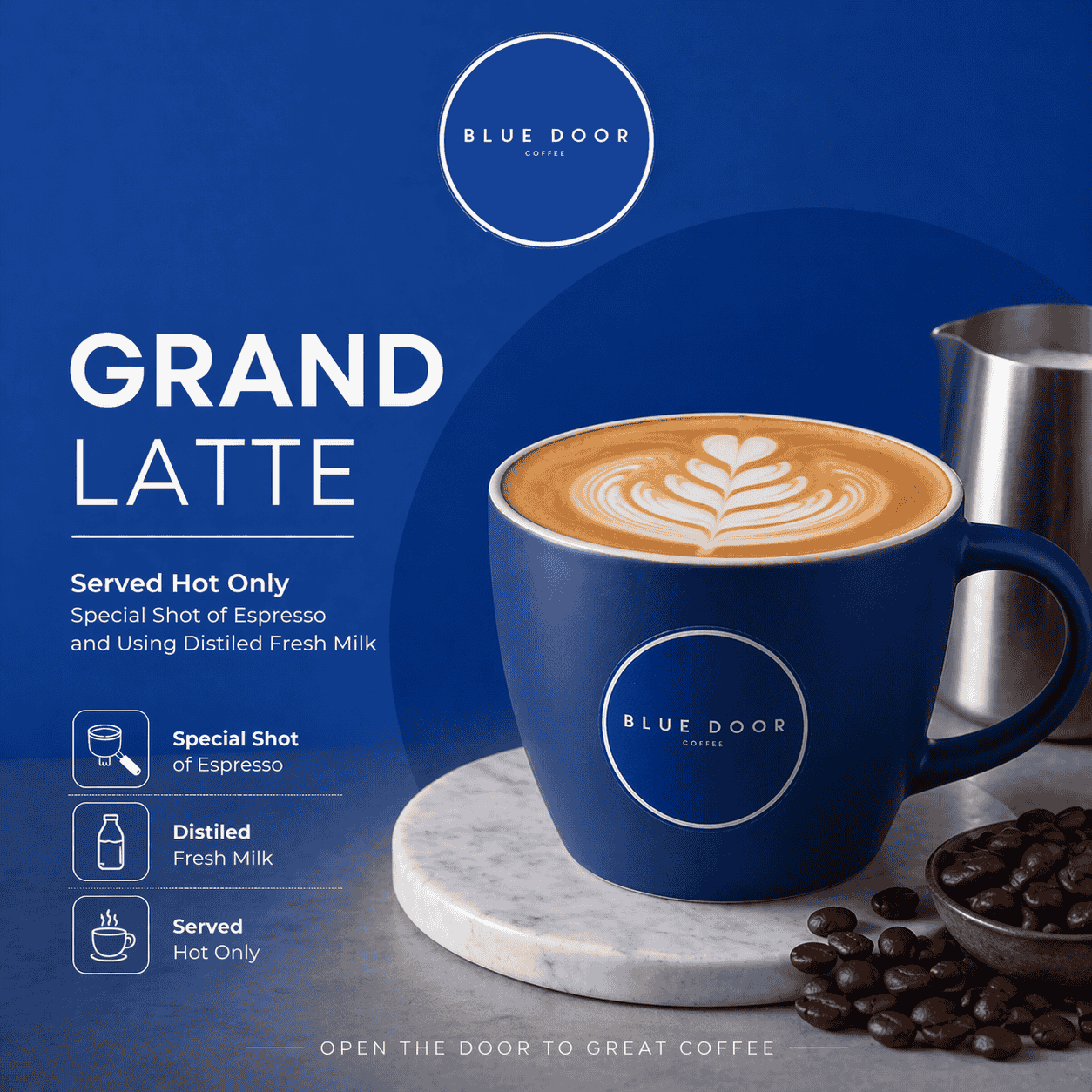 Grand Latte Blue Door Coffee